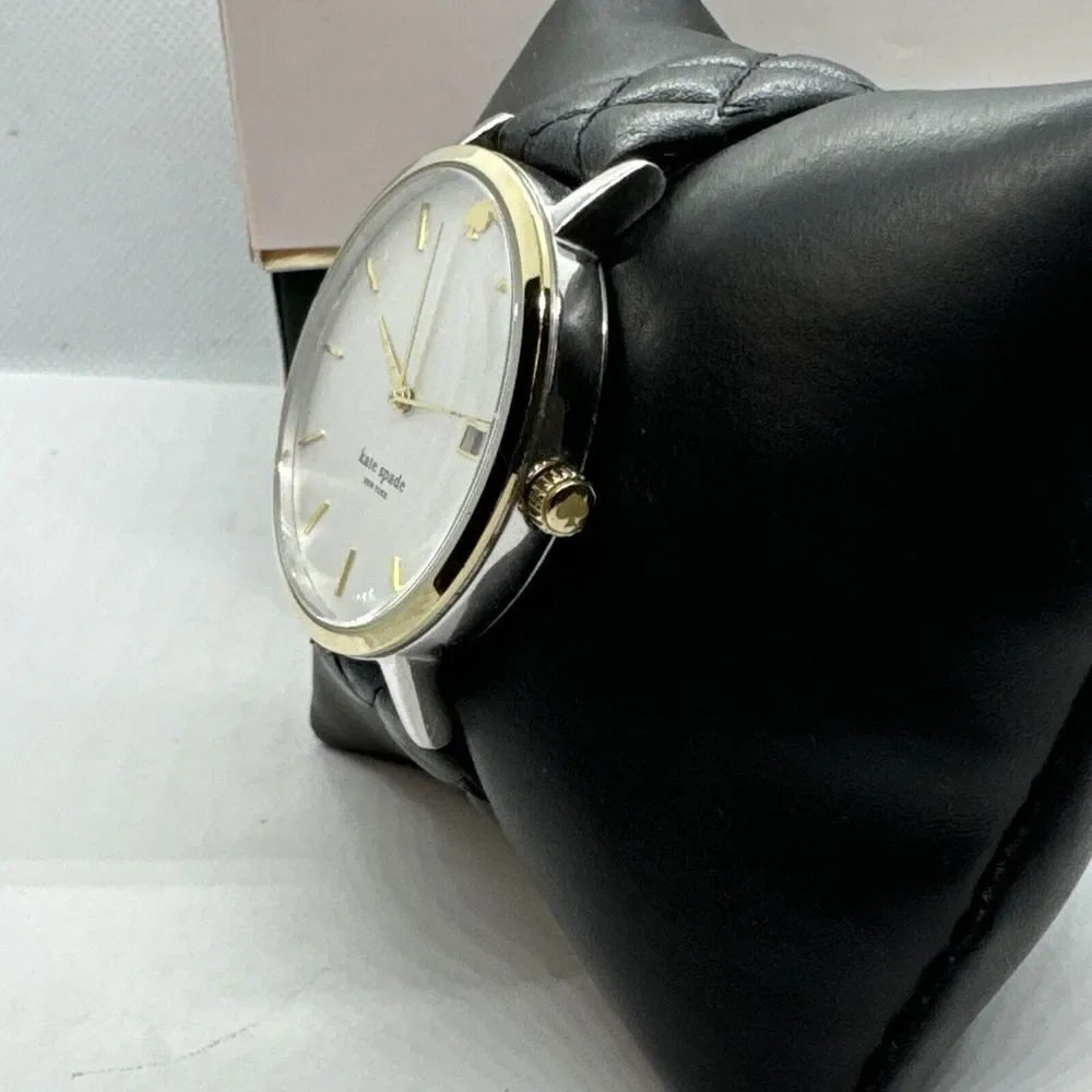 Kate Spade New York Metro 0125 Women's Black Leather Analog Dial Watch JNA121